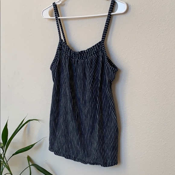 Blue/White Striped Cami Tank Top - Picture 2 of 5